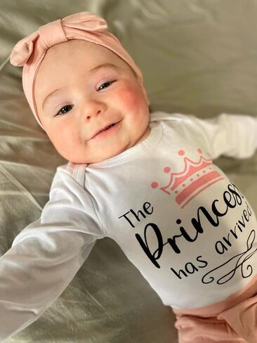 Baby Girl Clothes Infant Newborn Baby Clothes for Girls Long Sleeve Romper Pant Sets Letter Prints Baby Girl Outfits in Saudi Arabia