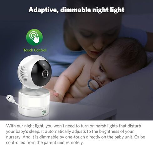 جهاز مراقبة الأطفال LeapFrog LF920HD مع كاميرا وصوت، شاشة LCD عالية الدقة 7 بوصة، رؤية ليلية ونهارية ملونة، إمالة 360 درجة، 8XZoom، ضوء ليلي، مستشعر درجة الحرارة والرطوبة، حتى 1000 قدم، نقل آمن بدون واي فاي in Kuwait