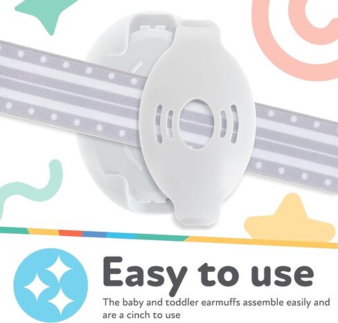 Nuby Soft Sounds - Adjustable Baby Earmuffs for Protection Against Loud Noises, Ideal for Air Shows, Fireworks, in-Flight Travel, and More! White Only. in Saudi Arabia