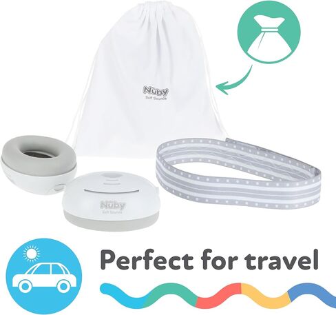 Nuby Soft Sounds - Adjustable Baby Earmuffs for Protection Against Loud Noises, Ideal for Air Shows, Fireworks, in-Flight Travel, and More! White Only. in Saudi Arabia
