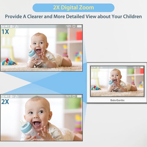 Baby Monitor with Camera and Audio, 4.3'' Video Baby Monitor with 1000ft Long Range, Baby Monitor No WiFi, Remote Pan-Tilt-Zoom, Night Vision, ECO Mode, 2-Way Talk, 30-Hour Battery in Saudi Arabia