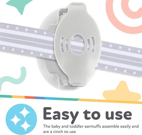 Nuby Soft Sounds - Adjustable Baby Earmuffs for Protection Against Loud Noises, Ideal for Air Shows, Fireworks, in-Flight Travel, and More! White Only. in Saudi Arabia
