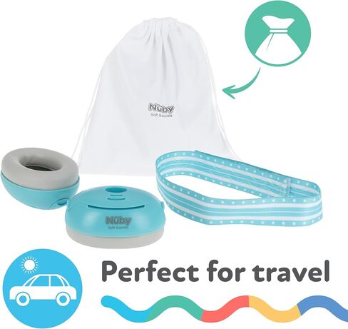Nuby Soft Sounds - Adjustable Baby Earmuffs for Protection Against Loud Noises, Ideal for Air Shows, Fireworks, in-Flight Travel, and More! White Only. in Saudi Arabia