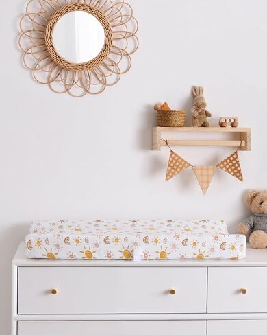 غطاء وسادة تغيير حفاضات الأطفال من بيبي باي، أغطية طاولات تغيير حفاضات الأطفال من القطن فائق النعومة، ملاءات غطاء وسادة تغيير حفاضات الأطفال للفتيات والأولاد، عبوتان (بوهو قوس قزح) in Kuwait