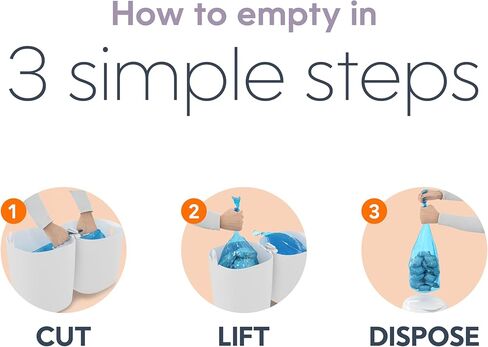 تتضمن سلة Diaper Genie المضغوطة عبوة واحدة مربعة للمبتدئين يمكنها استيعاب ما يصل إلى 165 حفاضة بحجم حديثي الولادة. in Kuwait