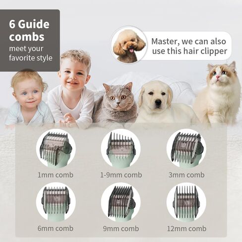 Baby Hair Clippers,Quiet & Washable Hair Trimmer for Kids and Toddler,Waterproof & Rechargeable Hair Trimmer for Kids with Autism in Kuwait