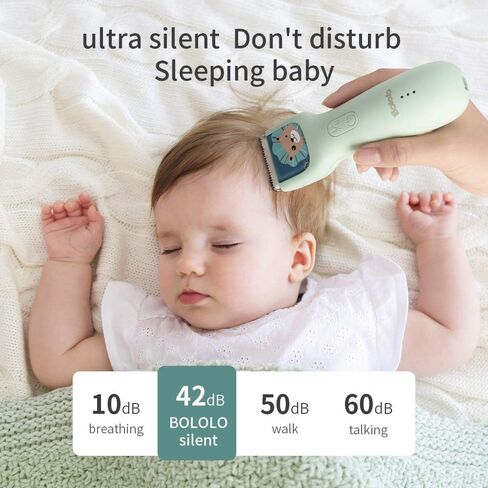 Baby Hair Clippers,Quiet & Washable Hair Trimmer for Kids and Toddler,Waterproof & Rechargeable Hair Trimmer for Kids with Autism in Kuwait