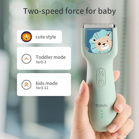 Baby Hair Clippers,Quiet & Washable Hair Trimmer for Kids and Toddler,Waterproof & Rechargeable Hair Trimmer for Kids with Autism in Kuwait