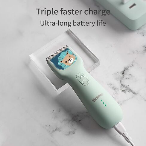 Baby Hair Clippers,Quiet & Washable Hair Trimmer for Kids and Toddler,Waterproof & Rechargeable Hair Trimmer for Kids with Autism in Kuwait