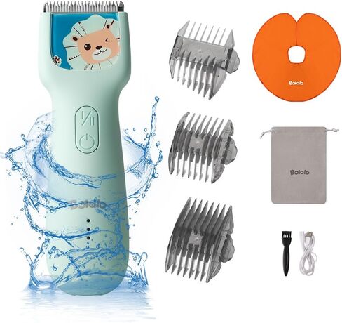 Baby Hair Clippers,Quiet & Washable Hair Trimmer for Kids and Toddler,Waterproof & Rechargeable Hair Trimmer for Kids with Autism in Kuwait