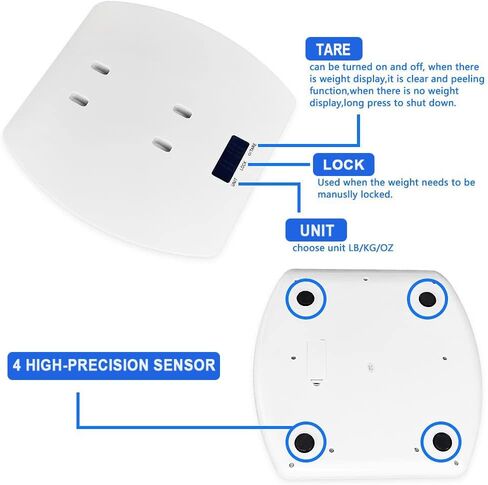 مقياس الطفل، مقياس الحيوانات الأليفة، مقياس الأطفال الصغار متعدد الوظائف، مقياس رقمي للأطفال، إضاءة خلفية زرقاء، مسار الوزن والطول. in Kuwait