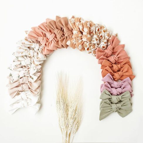 Niceye 24 PCS Baby Hair Bow Clips for Girls,Hair Bows Barrettes Handmade Accessories Alligator Clip for Babies Infant Toddlers Little Kids Teens in Kuwait
