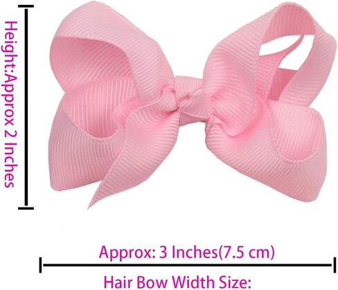 JOYOYO 40 قطعة 4.5 بوصة فيونكات شعر التمساح مقاطع Grosgrain شريط أقواس كبيرة للفتيات الصغار والأطفال 20 لونًا في أزواج in Kuwait
