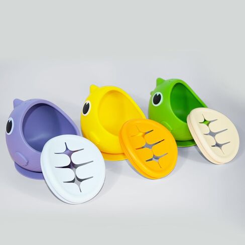Dino Silicone Baby Snack Containers with Suction for Toddlers,Soft Safe BPA-Free Ppill Proof Snack Cups with Free Silicone Bibs,Green. in Saudi Arabia