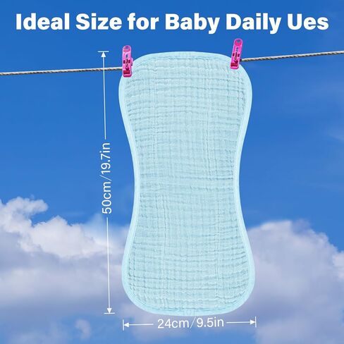 4 Pack Muslin Baby Burp Cloths for Baby Boys and Girls, Multi-Colors 100% Cotton Burping Cloths for Newborn in Saudi Arabia