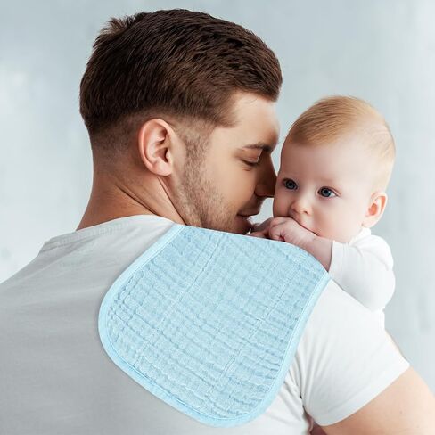 4 Pack Muslin Baby Burp Cloths for Baby Boys and Girls, Multi-Colors 100% Cotton Burping Cloths for Newborn in Saudi Arabia