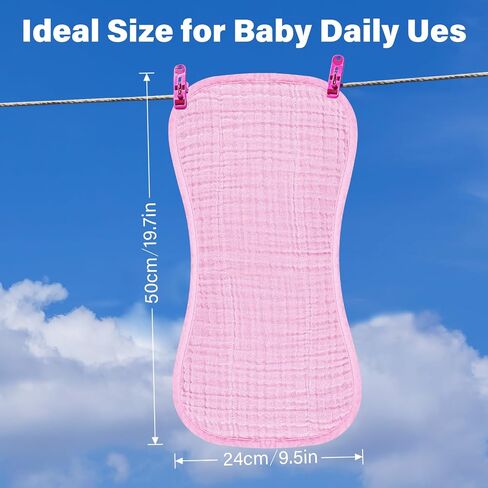 4 Pack Muslin Baby Burp Cloths for Baby Boys and Girls, Multi-Colors 100% Cotton Burping Cloths for Newborn in Saudi Arabia