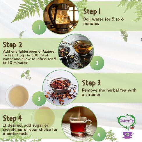 Toronjil Toronjil Tea Melissa Lavander Lemon Tea Chamomile، Quiere Te، 5.3 أونصة (150 جرام)، ما يصل إلى 100 كوب، عبوة واحدة، كيس قابل للإغلاق، شاي أوراق فضفاضة، منتج من المكسيك، طبيعي 100% in Saudi Arabia