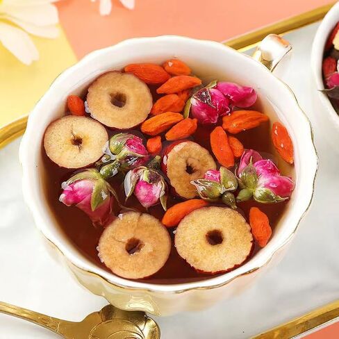 Black sugar ginger jujube tea 10.22oz /290g Brown sugar ginger tea Goji berry Old ginger black sugar tea Guiyuan Drink Tea Bags in Saudi Arabia