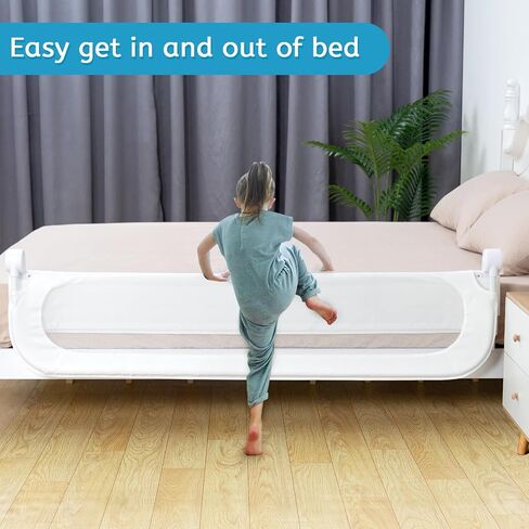 Y- Stop Bed Rail for Toddlers, Toddler Bed Rails for King Size Bed, Full Size Queen Bed & Twin, Thick Mattress, Extra Long Folding Bed Rail Guard for Baby, Elderly Adults, Children & (59L*35W) in in Saudi Arabia