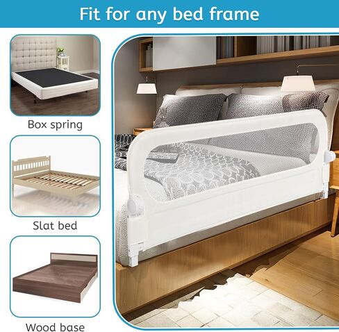 Y- Stop Bed Rail for Toddlers, Toddler Bed Rails for King Size Bed, Full Size Queen Bed & Twin, Thick Mattress, Extra Long Folding Bed Rail Guard for Baby, Elderly Adults, Children & (59L*35W) in in Saudi Arabia