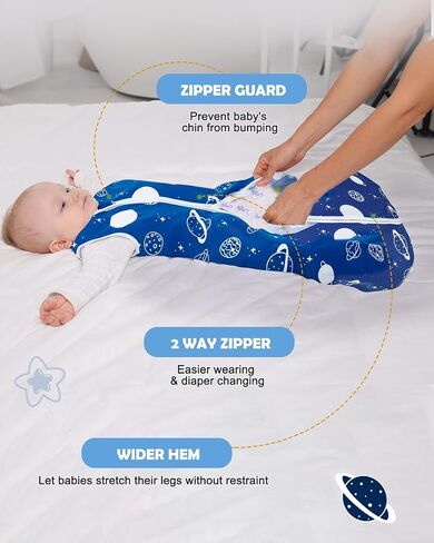 Lilian&Gema Baby Sleep Sack Unisex Baby Sleeping Bag 0.5 TOG Extra Soft Lightweight Wearable Blanket for Infant Toddler in Saudi Arabia