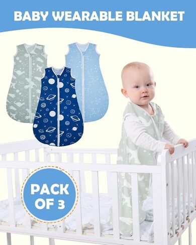 Lilian&Gema Baby Sleep Sack Unisex Baby Sleeping Bag 0.5 TOG Extra Soft Lightweight Wearable Blanket for Infant Toddler in Saudi Arabia