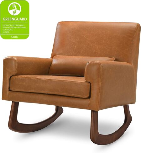 Sleepytime Rocker in Ivory Boucle with Light Legs, Wood, Foam, Greenguard Gold and CertiPUR-US Certified in Kuwait