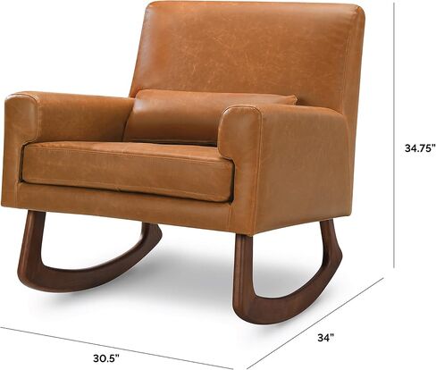 Sleepytime Rocker in Ivory Boucle with Light Legs, Wood, Foam, Greenguard Gold and CertiPUR-US Certified in Kuwait