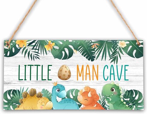 Little Man Cave Sign, Outer Space Room Decor, Boys Decorations for Bedroom Nursery Playroom Wall Art (6"x12") -D07 in Kuwait