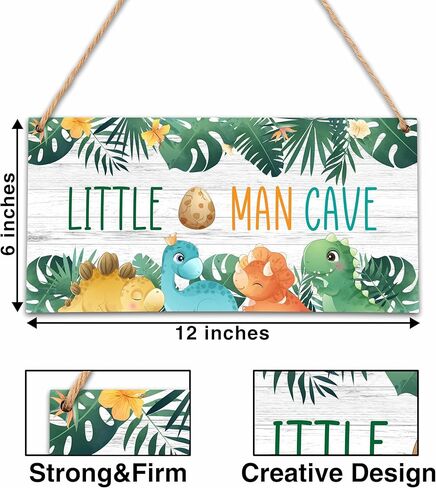 Little Man Cave Sign, Outer Space Room Decor, Boys Decorations for Bedroom Nursery Playroom Wall Art (6"x12") -D07 in Kuwait