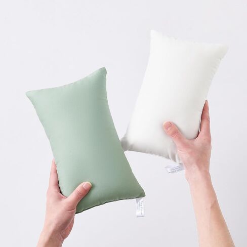 MEILA 2 Pack Cotton Toddler Pillows, 13x18 Pillows for Sleeping and Traveling, Machine Washable Kids Pillows Ideal for Crib, Bed, Cot and Nap, Light Pink & Lilac in Saudi Arabia