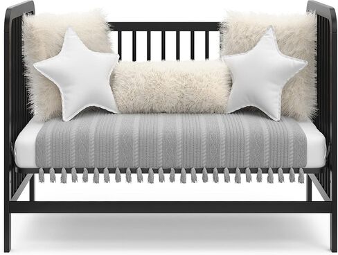 سرير أطفال Storkcraft Pasadena 3 في 1 قابل للتحويل (أبيض مع خشب دريفت) - معتمد من GREENGUARD Gold، يتحول إلى سرير نهاري وسرير طفل صغير، يناسب مرتبة سرير أطفال قياسية كاملة الحجم، ارتفاع مرتبة قابل للتعديل in Kuwait