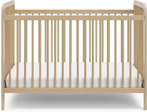 Storkcraft Pasadena 3-in-1 Convertible Crib (White with Driftwood) – GREENGUARD Gold Certified, Converts to Daybed and Toddler Bed, Fits Standard Full-Size Crib Mattress, Adjustable Mattress Height in Saudi Arabia