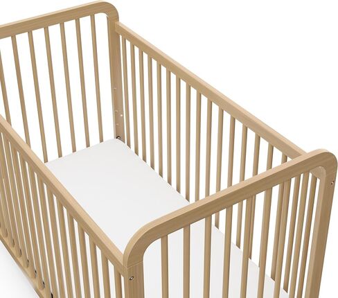 Storkcraft Pasadena 3-in-1 Convertible Crib (White with Driftwood) – GREENGUARD Gold Certified, Converts to Daybed and Toddler Bed, Fits Standard Full-Size Crib Mattress, Adjustable Mattress Height in Saudi Arabia