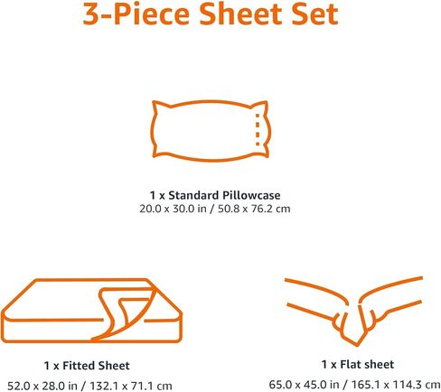 Amazon Basics 100% Cotton Jersey 3-Piece Toddler Sheet Set, 28 x 52 Inches, Pink, Solid in Saudi Arabia