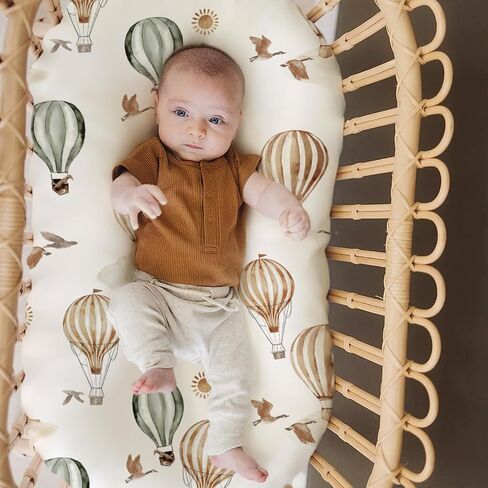 Stretchy Ultra Soft Fitted Bassinet Sheet Set 2 Pack, Universal Fit for Bassinets Baby Cradle Moses Basket Oval Rectangle Pad/Mattress, Happy Dinosaurs Bassinet Sheets for Girls and Boys in Saudi Arabia