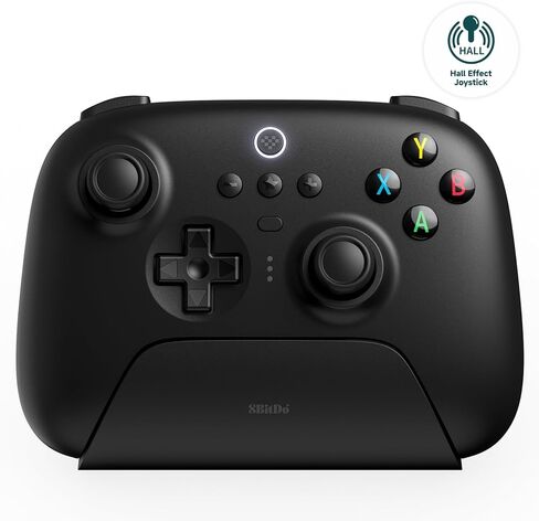وحدة تحكم لاسلكية 8Bitdo Ultimate 2.4g مع قاعدة شحن، وحدة تحكم 2.4g للكمبيوتر الشخصي، Android، Steam Deck & iPhone، iPad، macOS وApple TV (وردي باستيل) in Saudi Arabia