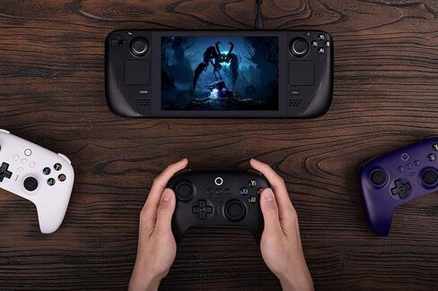 وحدة تحكم لاسلكية 8Bitdo Ultimate 2.4g مع قاعدة شحن، وحدة تحكم 2.4g للكمبيوتر الشخصي، Android، Steam Deck & iPhone، iPad، macOS وApple TV (وردي باستيل) in Saudi Arabia