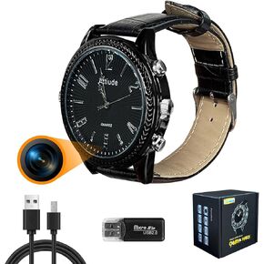 ساعة 1080p HD Camera Watch مع بطاقة ذاكرة 32 جيجابايت ، و Camera Camera Watch متصلة بالكمبيوتر لقراءة البيانات ، ومشاهدة كاميرا التجسس المخفية المستخدمة في الأمان الداخلي والخارجي ، لا حاجة إلى WiFi Cam in Kuwait