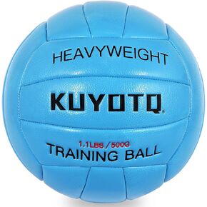 KUYOTQ 1.1LBS Weighted Heavy Volleyball - Serve Trainer Setter Volleyball Training Ball Equipment Official Size 5 Composite Leather Construction - Soft Grip, Durable(Deflated) in Saudi Arabia
