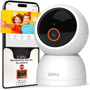 3K PAN/TILT IDEROOR CAMERA FOR Home ، 360 ° Dog Camera w/Motion Detection ، Google TV ، لا توجد رسوم شهرية ، 2.4 جم/5 جرام ، الرؤية الليلية ، الصوت ثنائي الاتجاه ، تتبع السيارات ، كاميرات الأمان لمراقبة الطفل/الحيوانات الأليفة in Kuwait