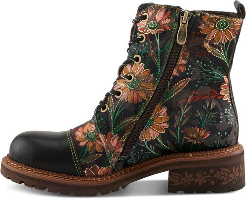 Spring Step L'Artiste Cordea Booties | Embroidered Leather Ankle Boots with Studded Details in Saudi Arabia