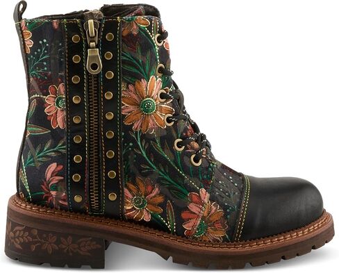 Spring Step L'Artiste Cordea Booties | Embroidered Leather Ankle Boots with Studded Details in Saudi Arabia