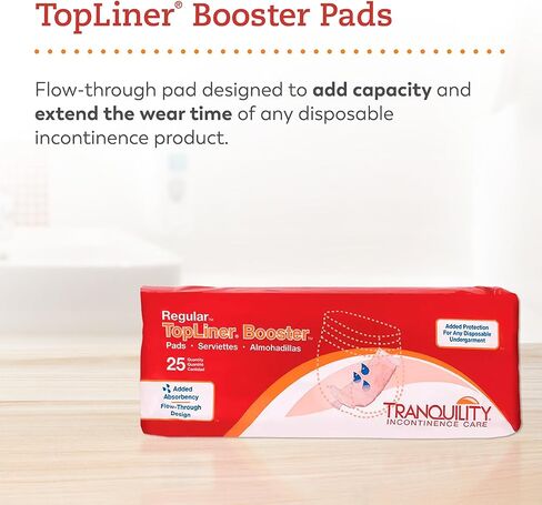 Tranquility TopLiner Booster Pad Medium Diaper Inserts Pk/25 in Saudi Arabia