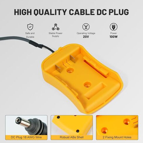 6.56ft starlink Mini Power Bank Adapter ، 18 Volt Battery Adapter Charger Charger Cable متوافق مع MIL-Waukee M18 in Kuwait