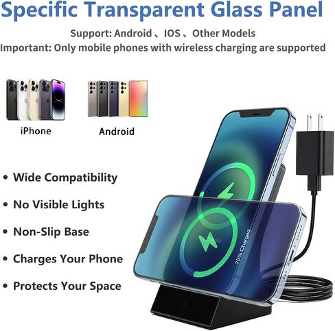 Lizvie Hiddeen Camera Charger Charger Charger ، 1080p HD مع رؤية ليلية واكتشاف الحركة المباشرة على مدار الساعة 24/7 SD تخزين كاميرا مخفية للمكتب/الحيوانات الأليفة/الطفل الأمان Idoor. in Saudi Arabia