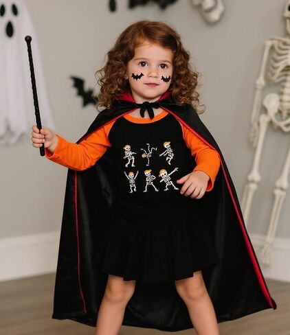 Halloween Shirts for Kids Long Sleeve Dancing Skeleton Graphic Tees Raglan Sleeve Trucks T-Shirt 2-7 Years in Saudi Arabia