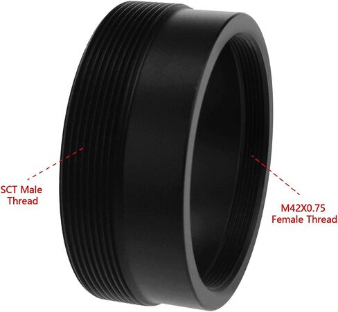 Astromania Astronomical T2-Extension Tube Kit for Cameras and eyepieces - Length 8mm 10mm 20mm 40mm - Bundle with - M42X0.75 Female to SCT Male Thread (2", 24 TPI) Telescope Adapter in Saudi Arabia