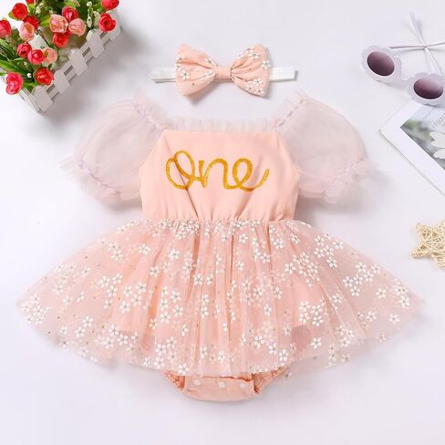 IDOPIP Strawberry 1st Birthday Outfit Girl Baby Berry One Birthday Romper Tutu Dress with Headband for Cake Smash Photo Shoot in Saudi Arabia